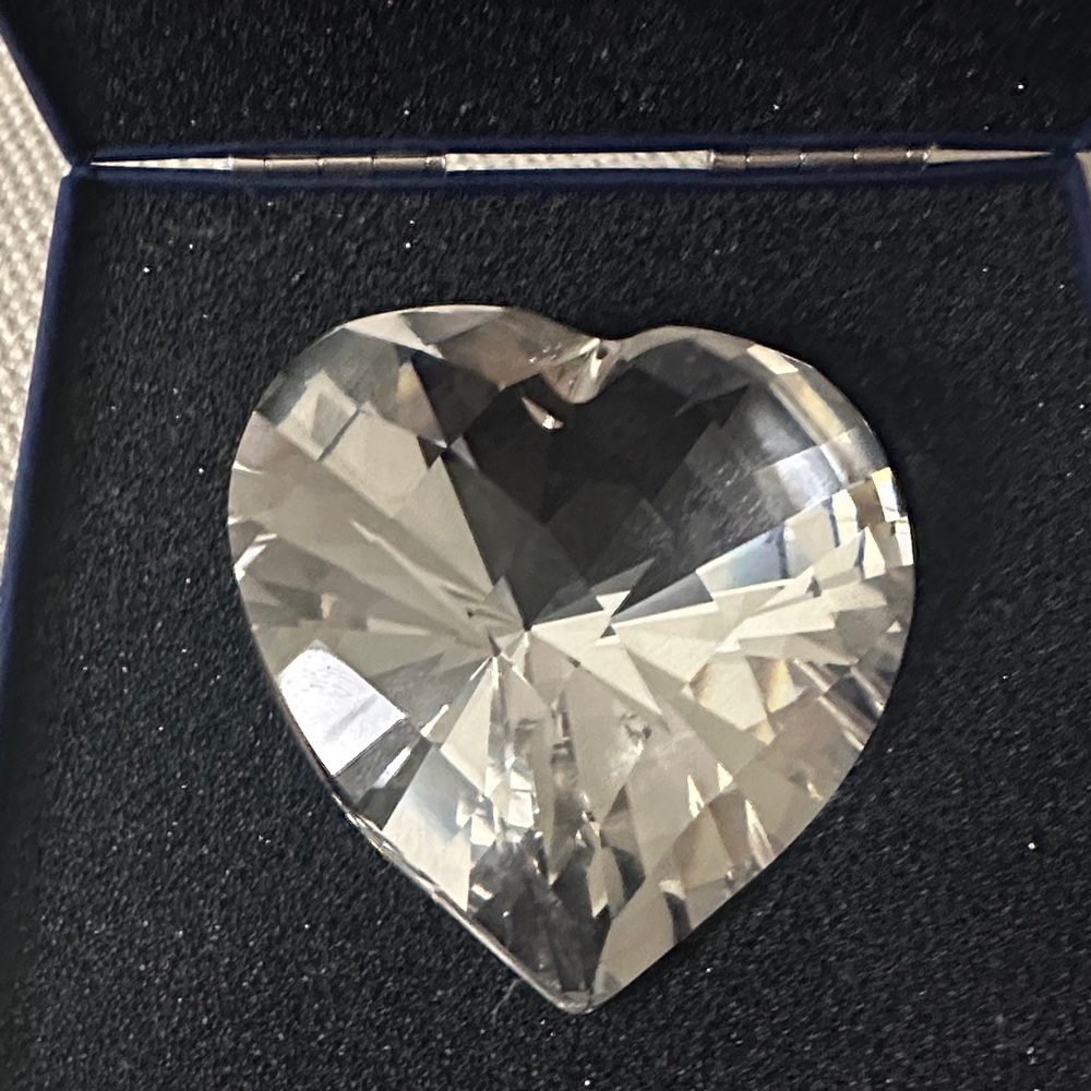 Swarovski Large Crystal Heart & Midnight Blue Swarovski Box